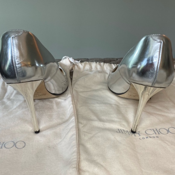 Jimmy Choo Metallic Love 100mm Pumps - Picture 10 of 15